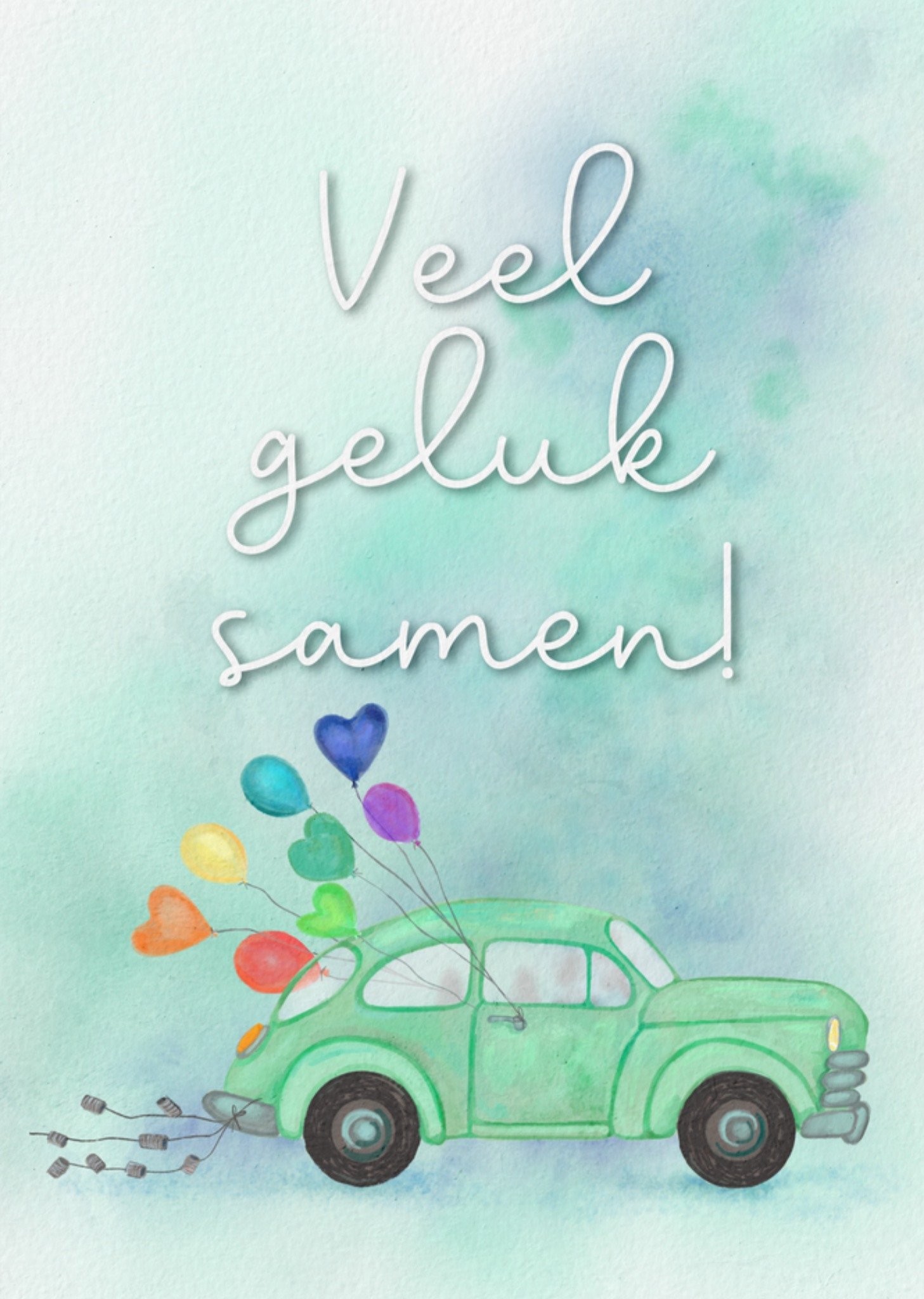 Huwelijkskaart Veel geluk Kaart Petit Konijn