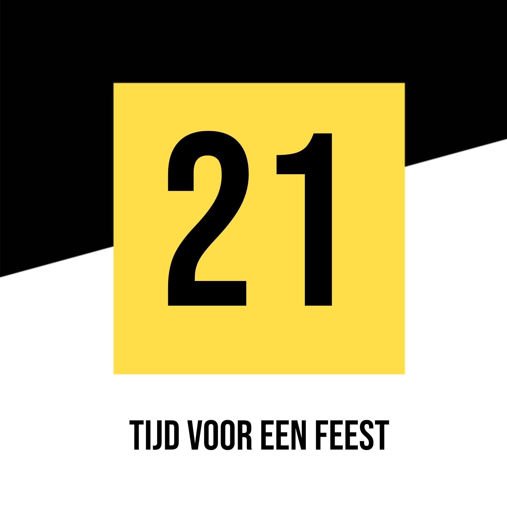 Greetz Verjaardagsfeest uitnodiging Zwart wit Vierkant