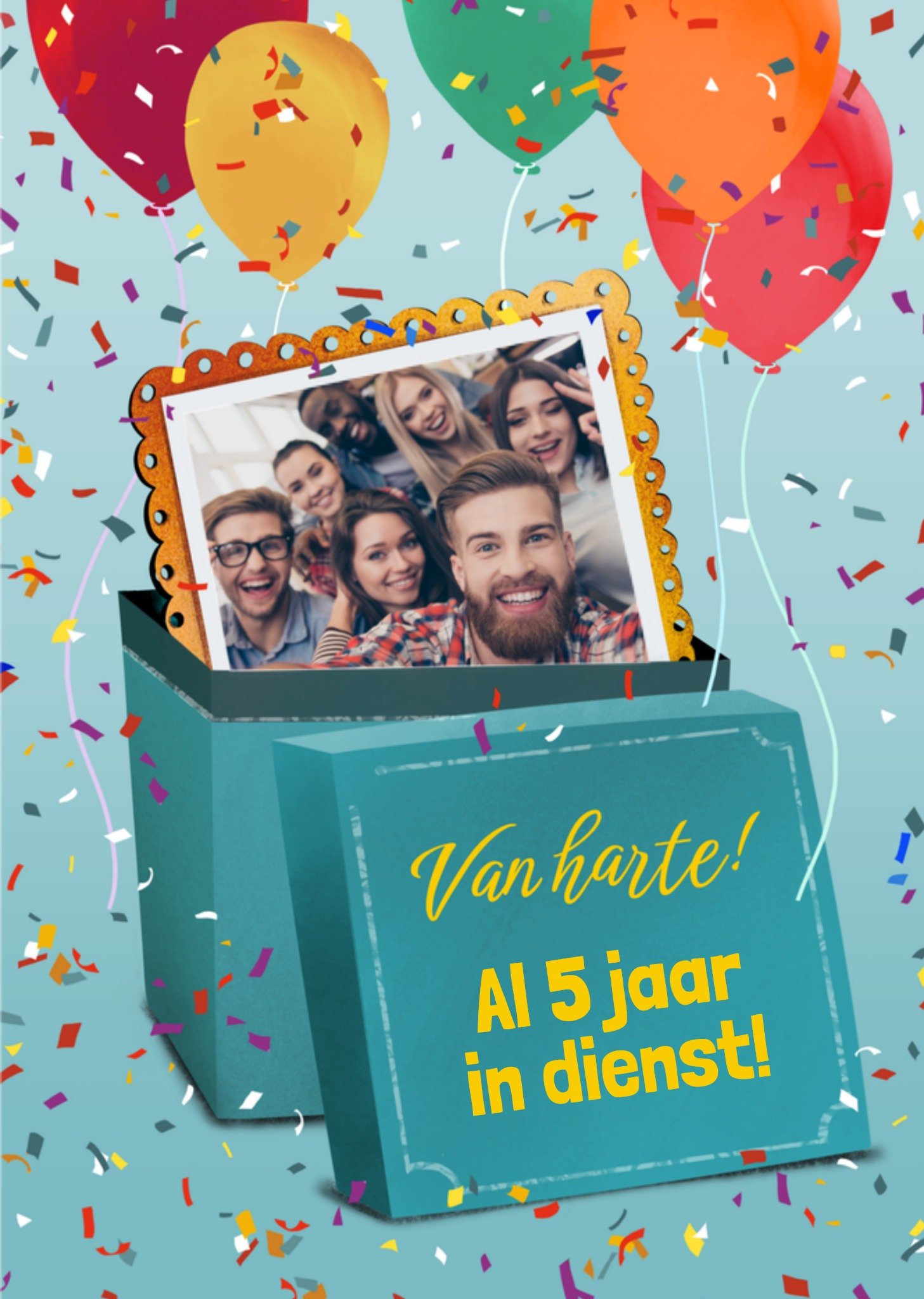 Werk jubileum kaart Ballonnen Greetz