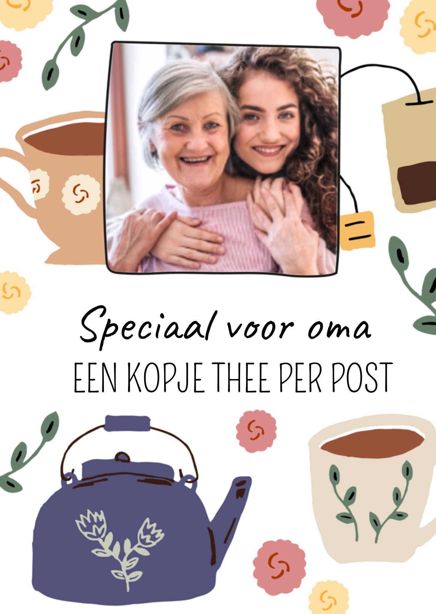 Denken aan Speciaal voor oma Kaart Greetz