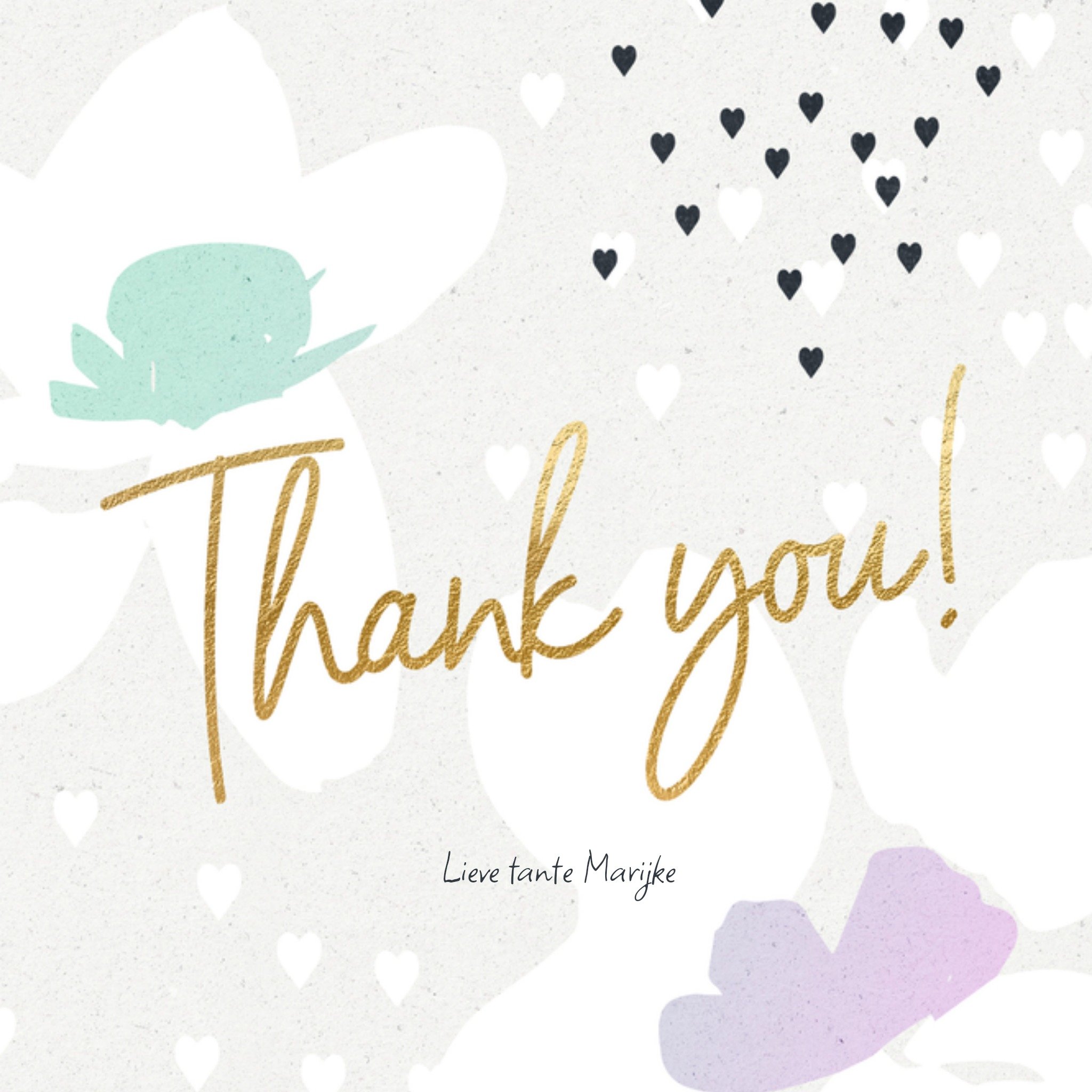 Bedankt kaart Lief Vierkante Kaart Luckz