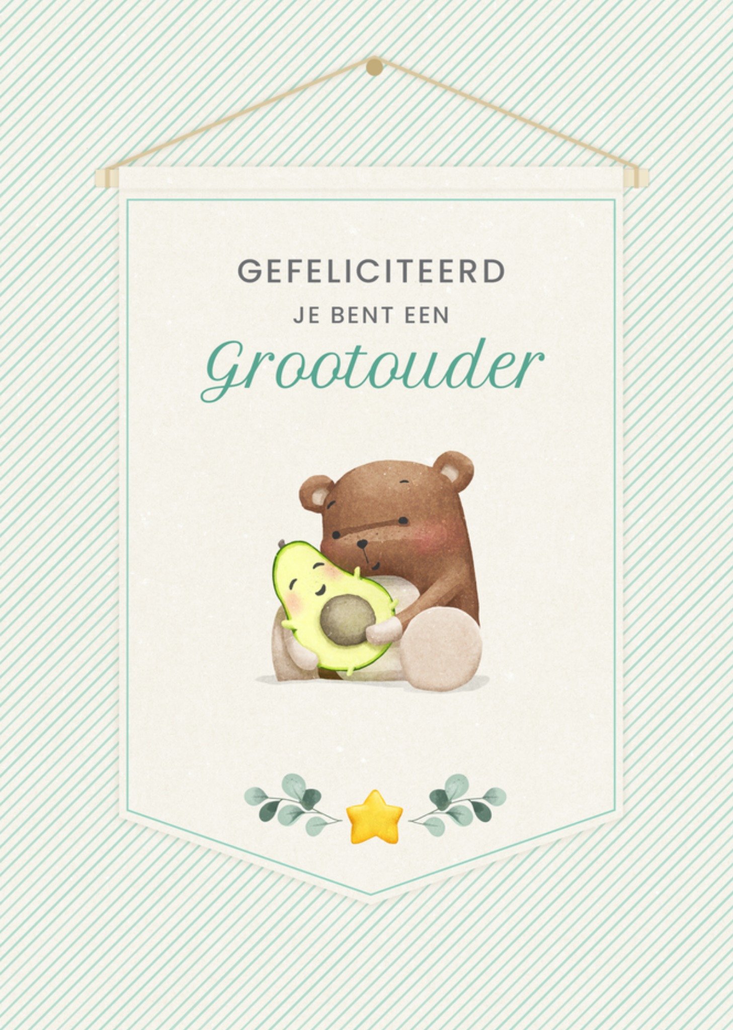 Geboortekaart Gefeliciteerd Je Bent Een Grootouder Kaart Uddle