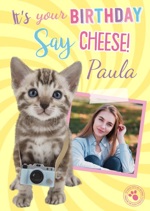 Studio Pets | Verjaardagskaart | Say cheese | Met foto