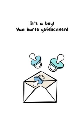 Greetz | Geboortekaart | speentjes | it's a boy