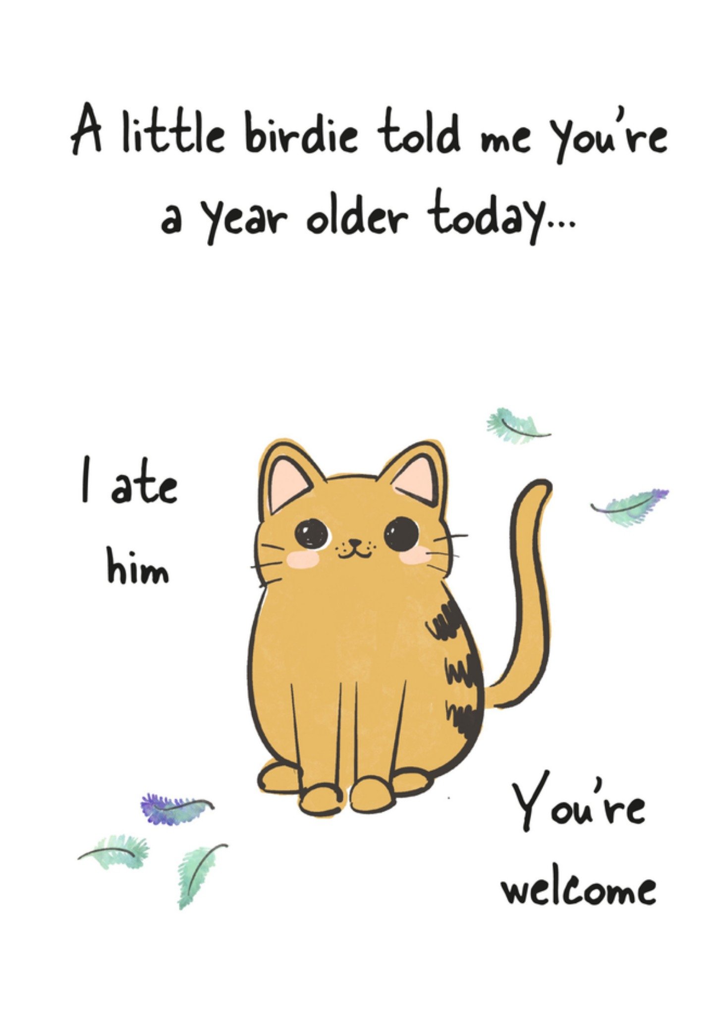 Verjaardagskaart Kat Greetz