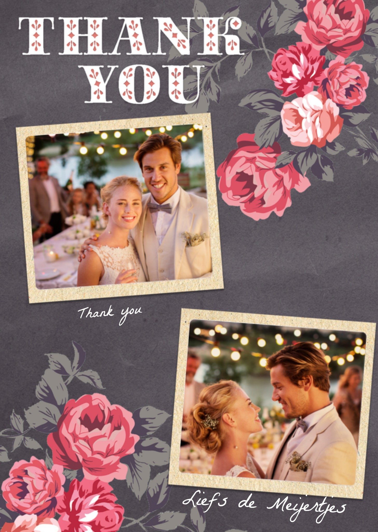 Greerz Huwelijkskaart fotokaart met naam Kaart Greetz