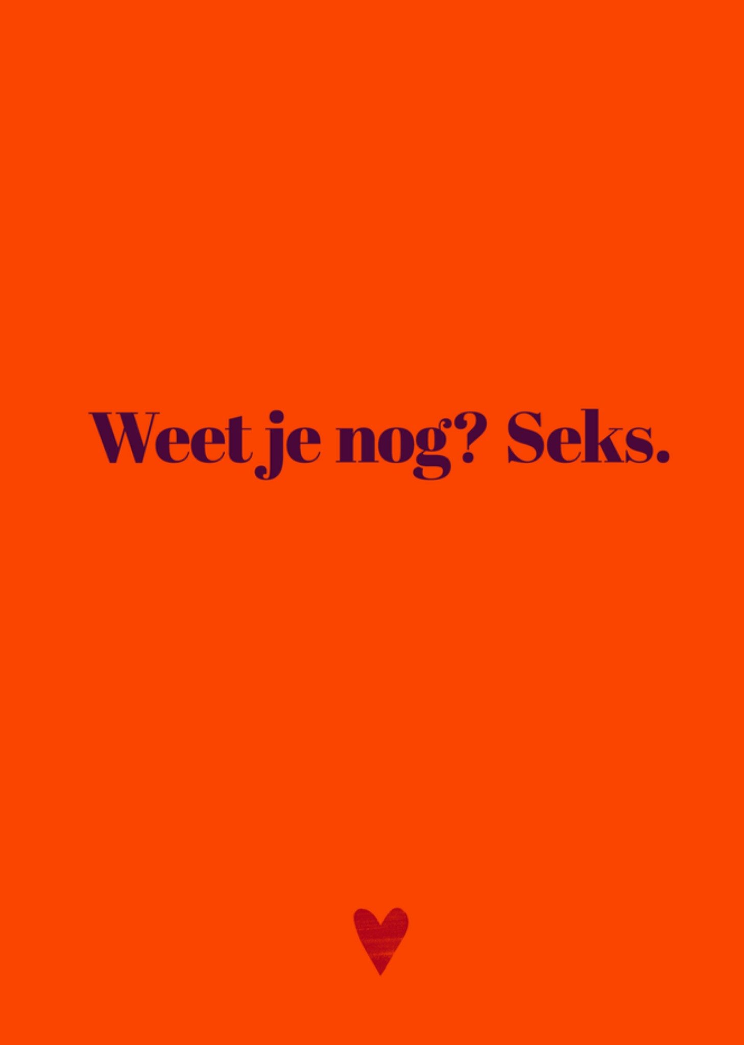 Valentijnskaart Sarcasper One Liners Weet je nog? Seks Kaart Greetz