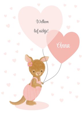 Tsjip | Geboortekaart | kangoeroe | met naam
