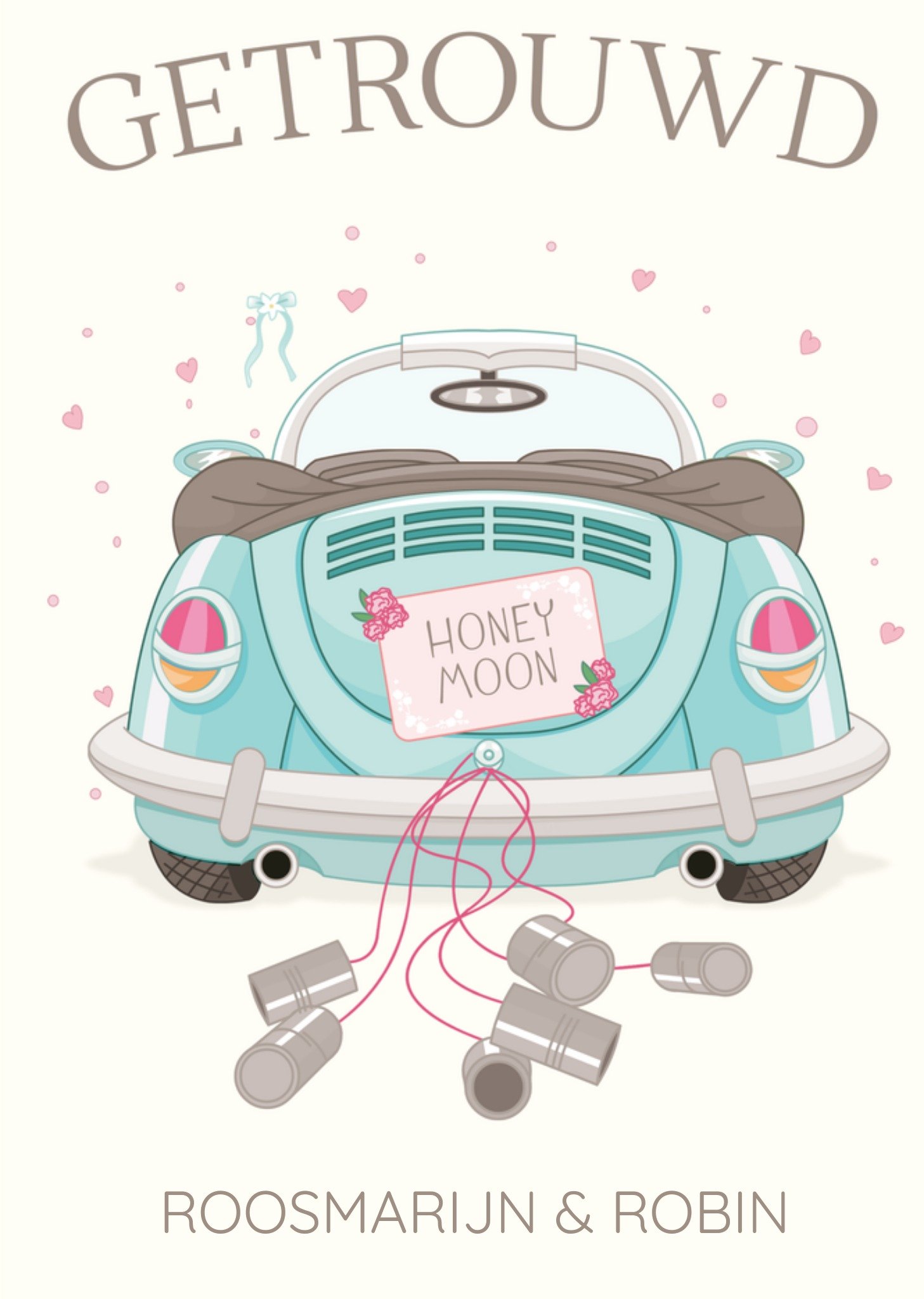 Huwelijkskaart Getrouwd Kaart Paperclip