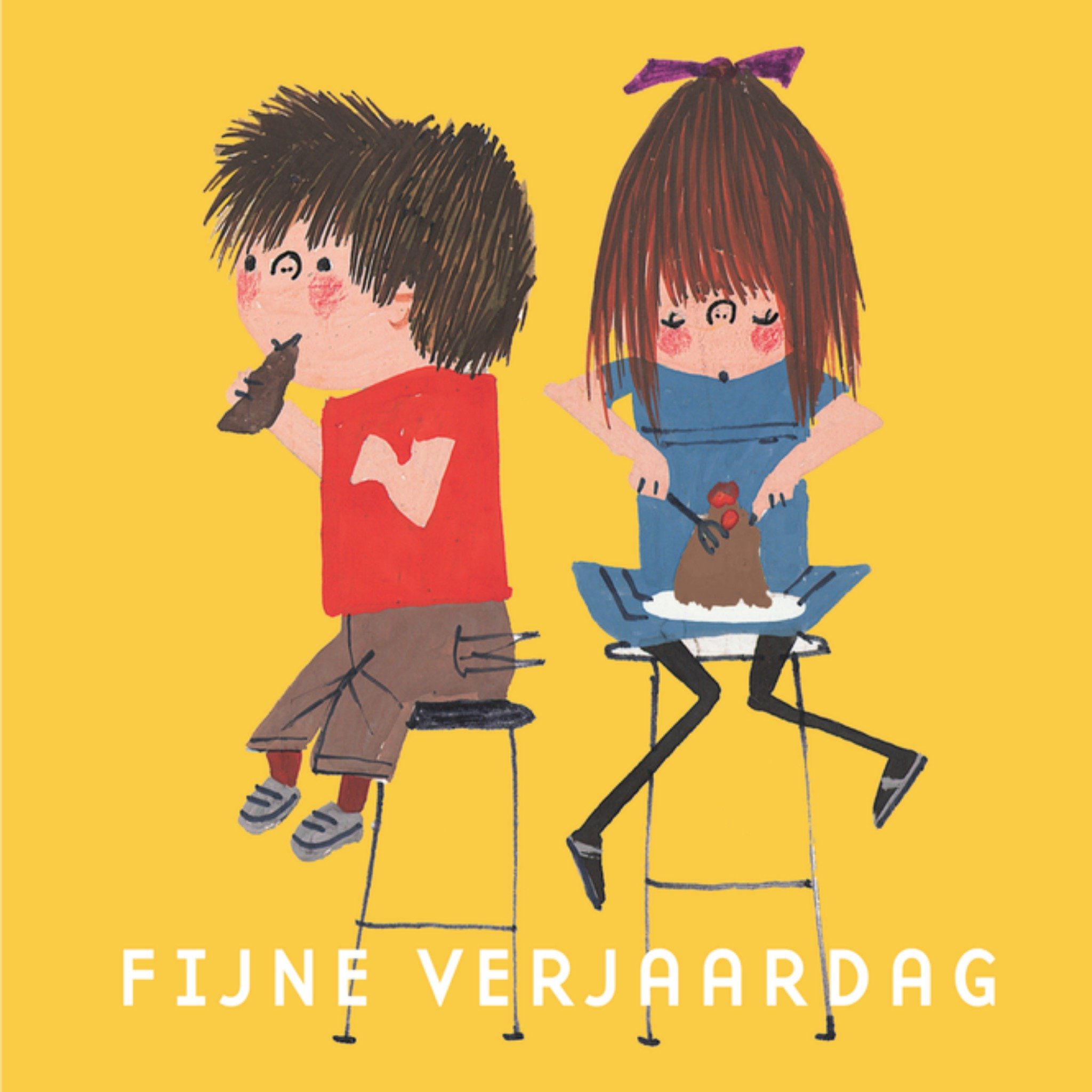 Verjaardagskaart Eten Vierkante Kaart Fiep Westendorp