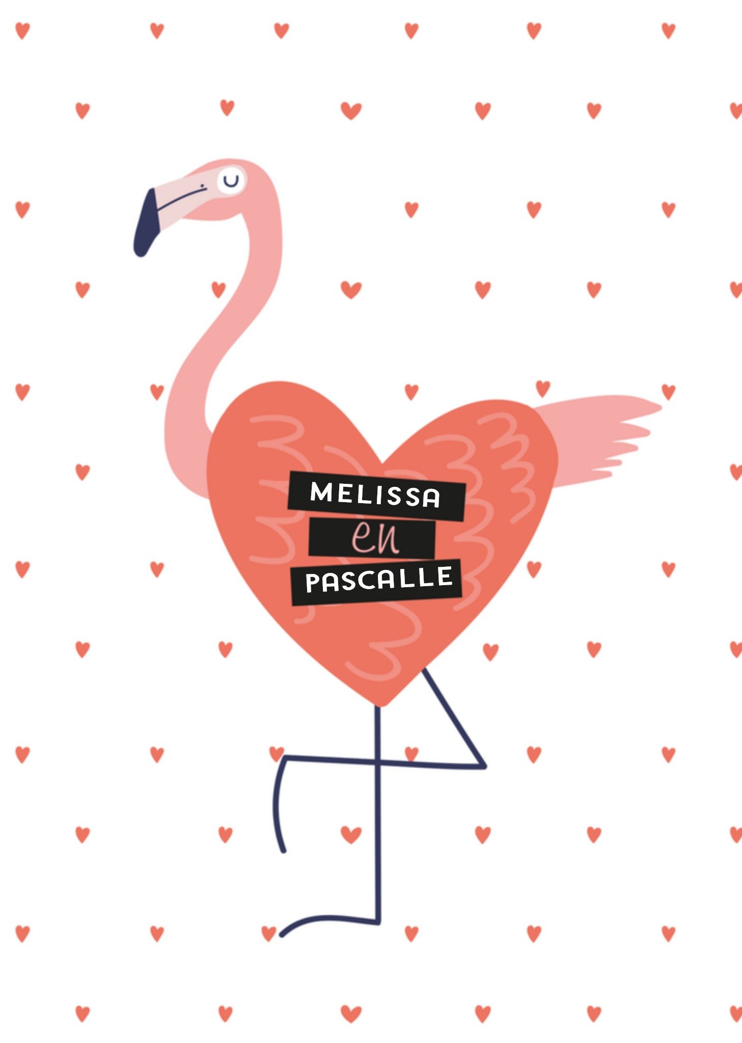 Huwelijkskaart Flamingo Kaart Greetz