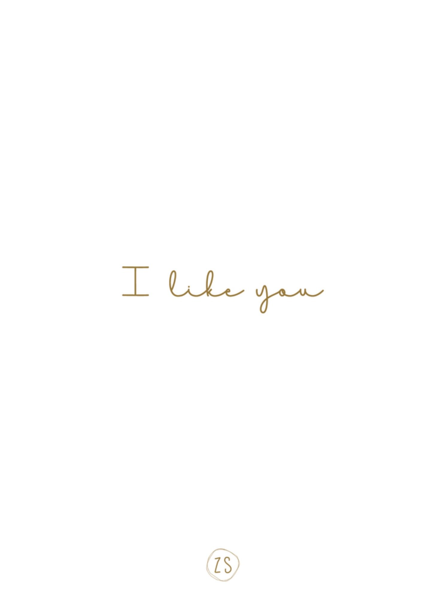 Zusss Valentijnskaart I like you Standard Card