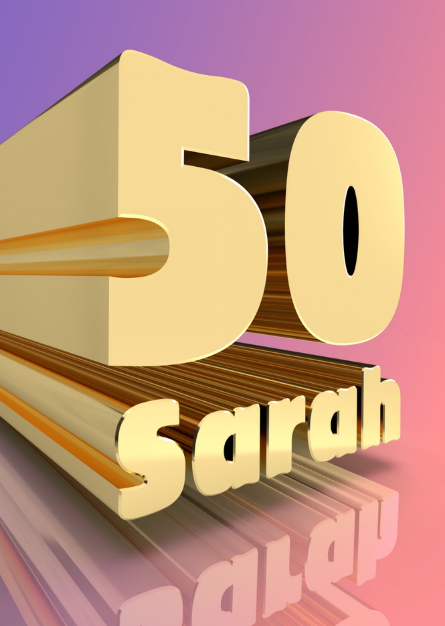 Greetz Verjaardagskaart 50 sarah Standard Card