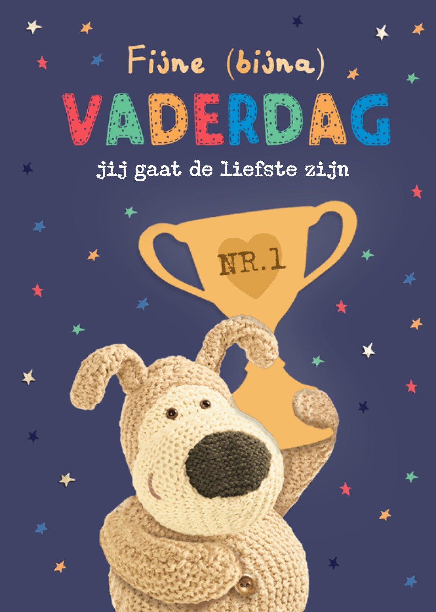 Vaderdagkaart Fijne (bijna) Vaderdag Aanpasbare tekst Kaart Boofle