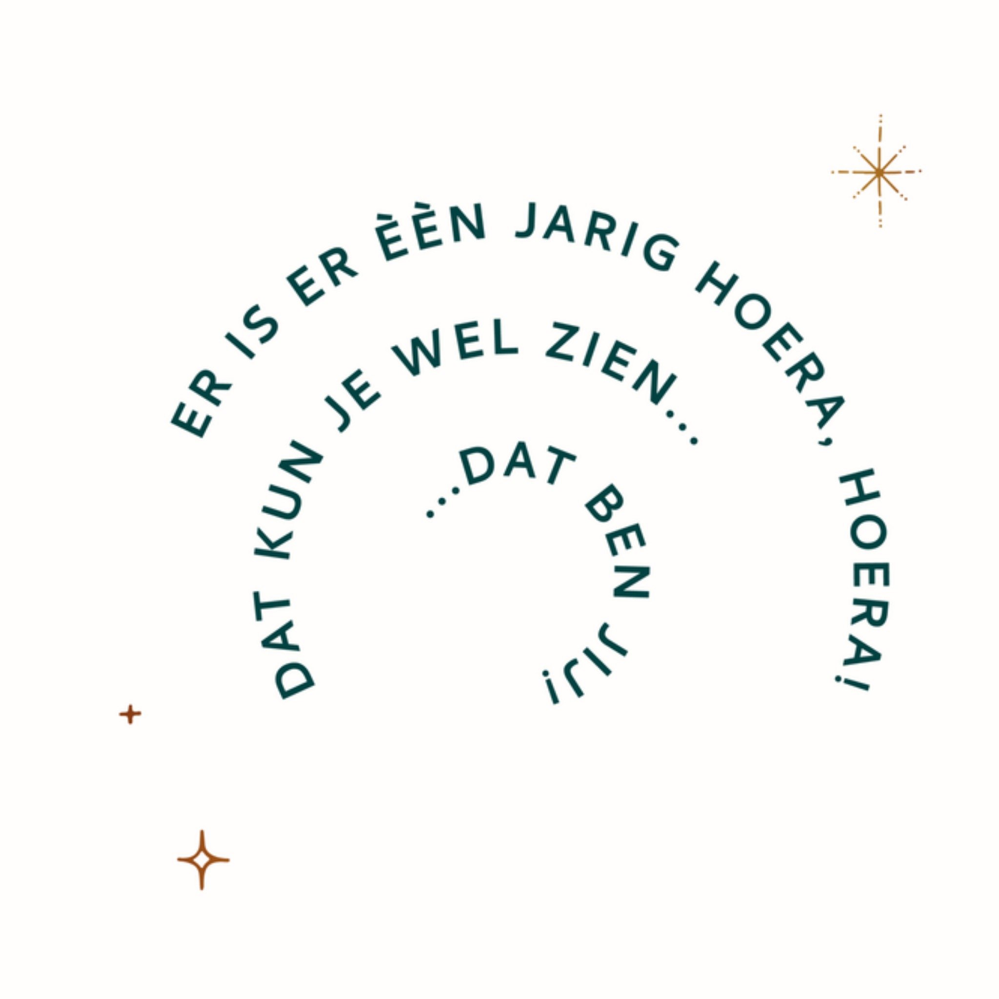 Greetz Verjaardagskaart Er is er één jarig Vierkant