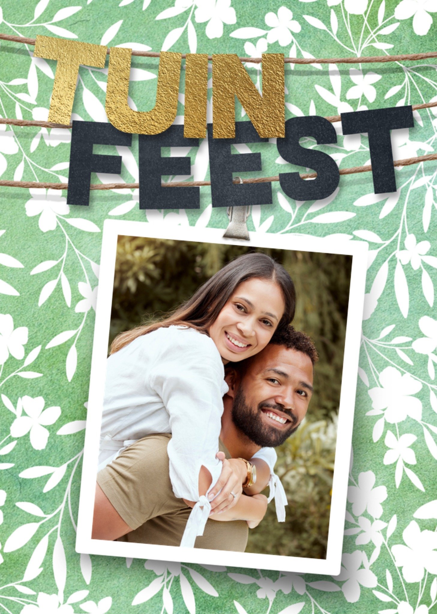 Uitnodiging Tuinfeest Met foto Kaart Luckz