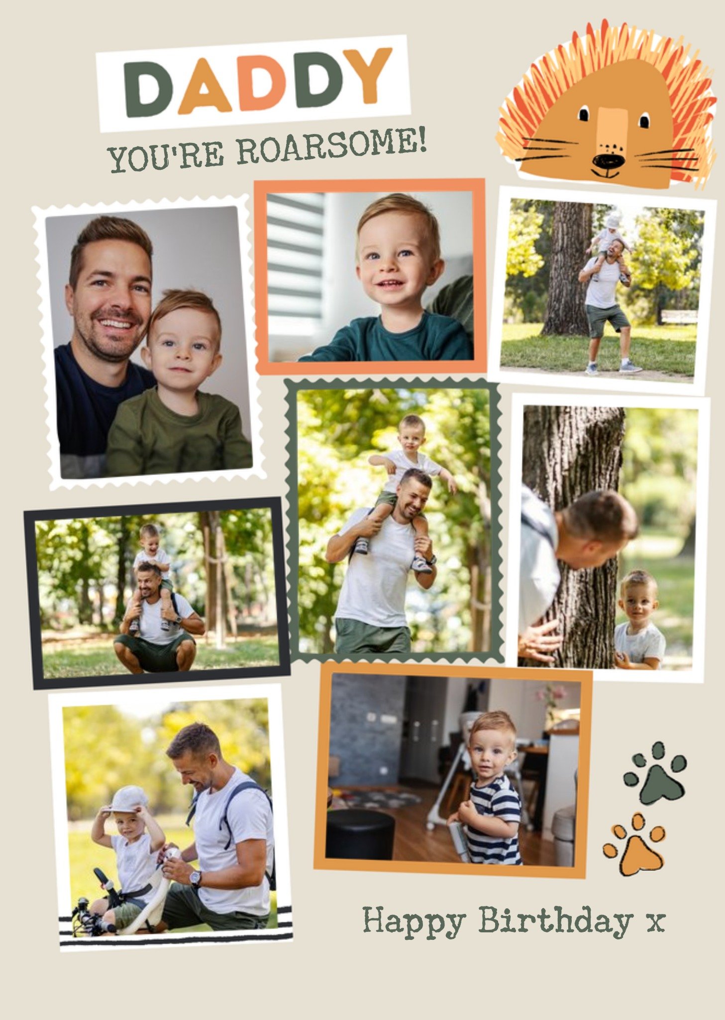 Greetz Verjaardagskaart Daddy Leeuw Standard Card