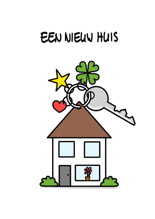 YH Tekent | Nieuwe woning kaart | illustratie