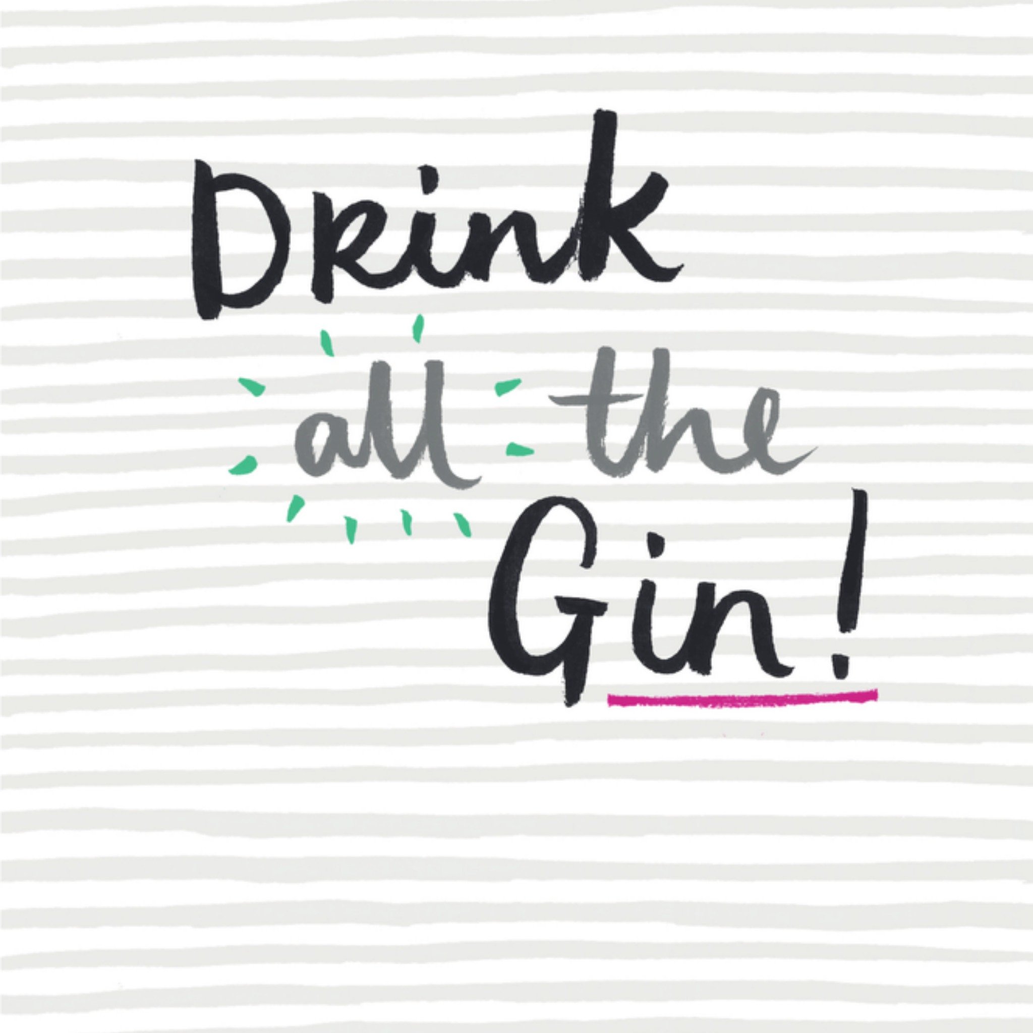 Greetz Verjaardagskaart gin grappig Vierkant