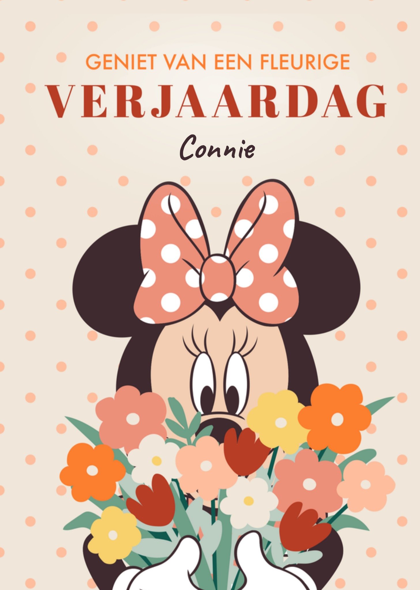 Disney Verjaardagskaart Minnie Aanpasbare naam Kaart Minnie Mouse