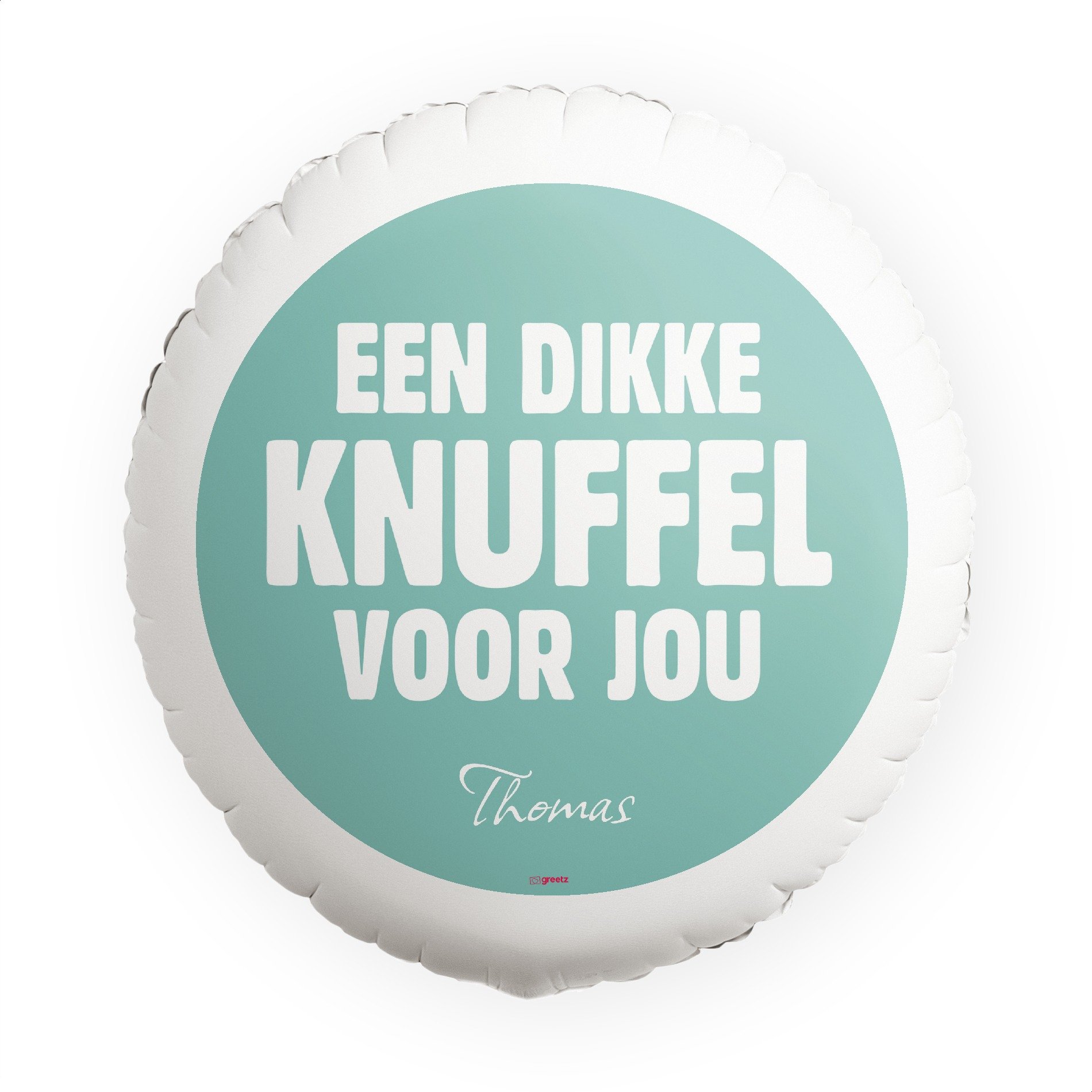 Ballon Een dikke knuffel met eigen naam Greetz