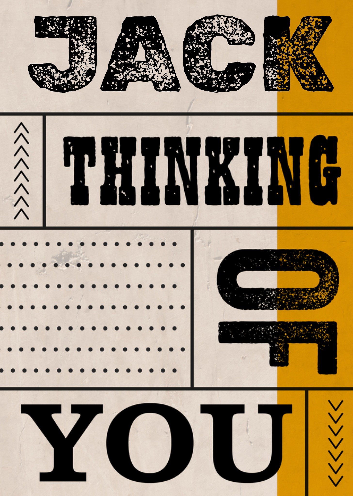 Denken aan kaart met aanpasbare naam Greetz