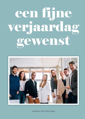 Foto Upload Team Verjaardag Kaart