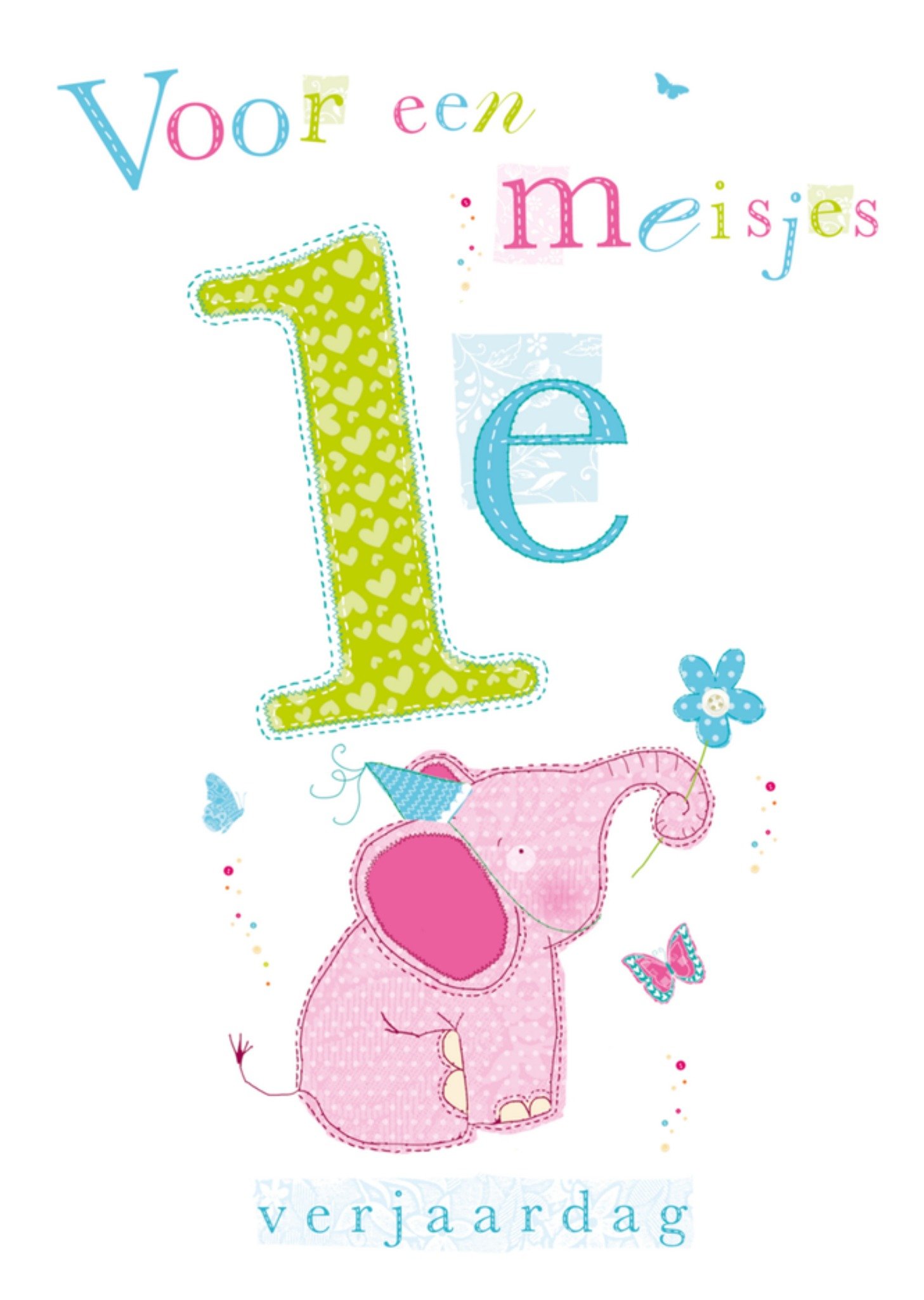 Abacus Verjaardagskaart olifant Kaart Abacus Cards