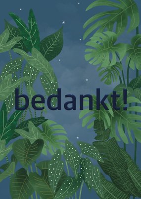 De Merkwaardige Studio | Bedankt kaart | Tropisch