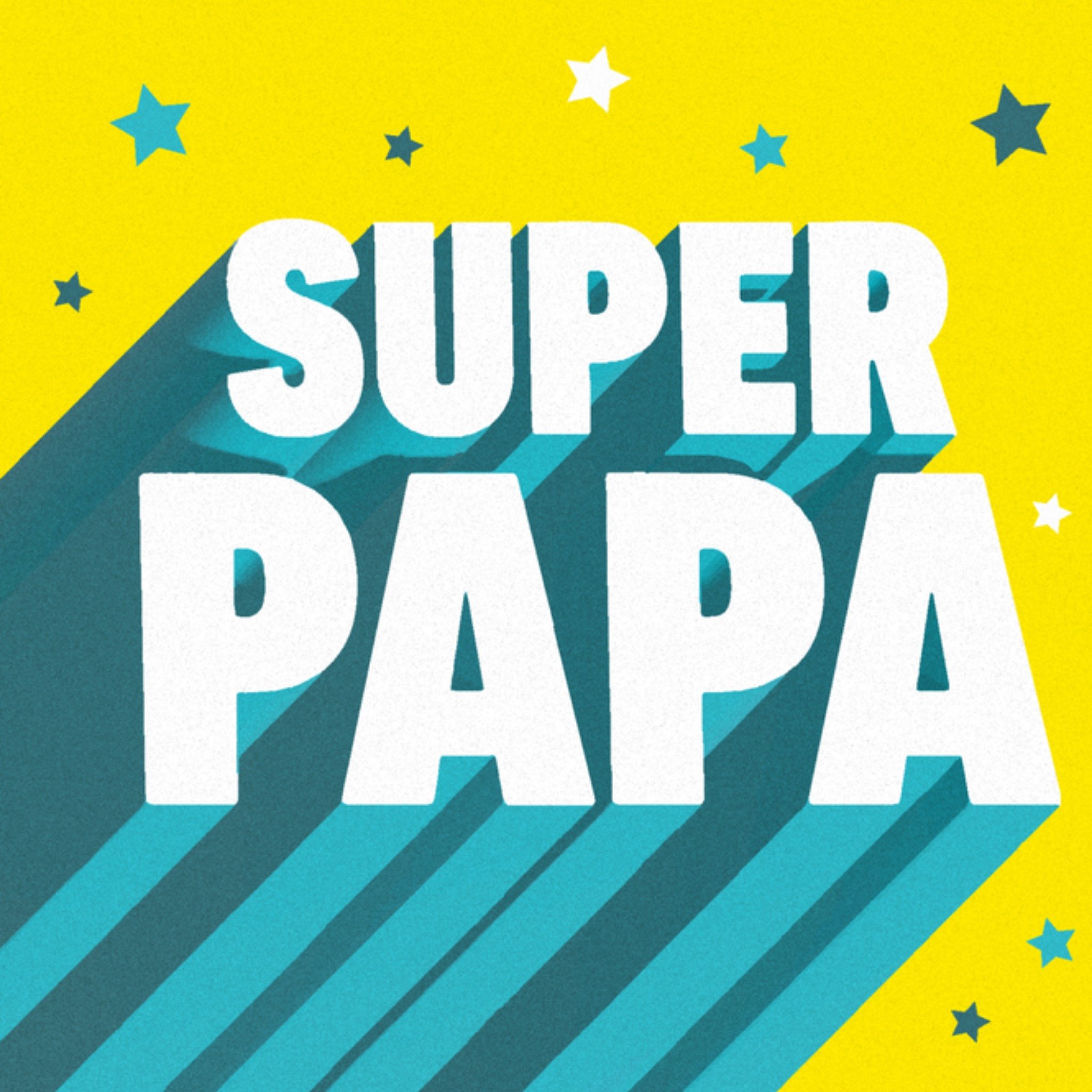 Greetz Vaderdagkaart super papa Vierkant