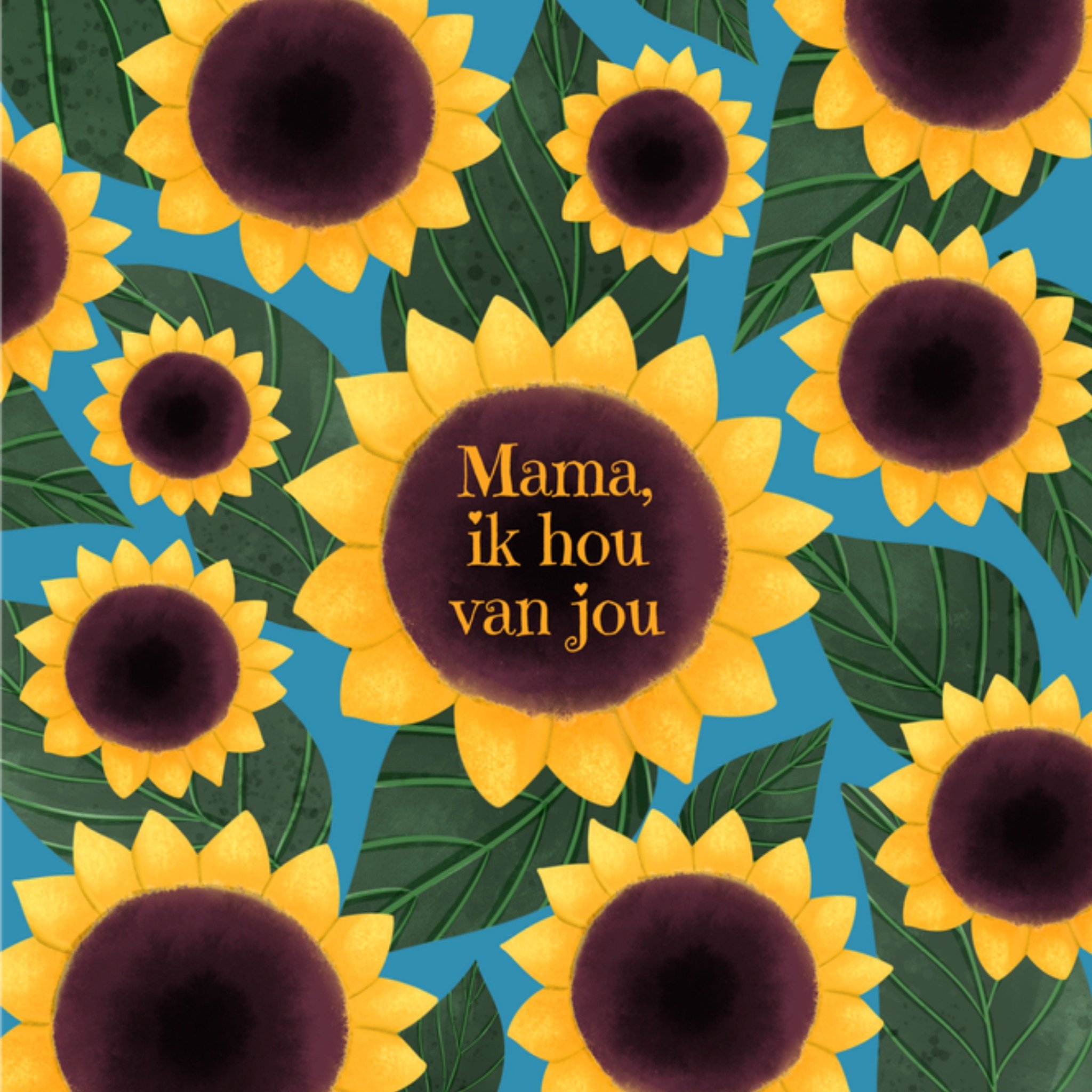 Greetz Moederdagkaart Zonnebloemen Vierkant