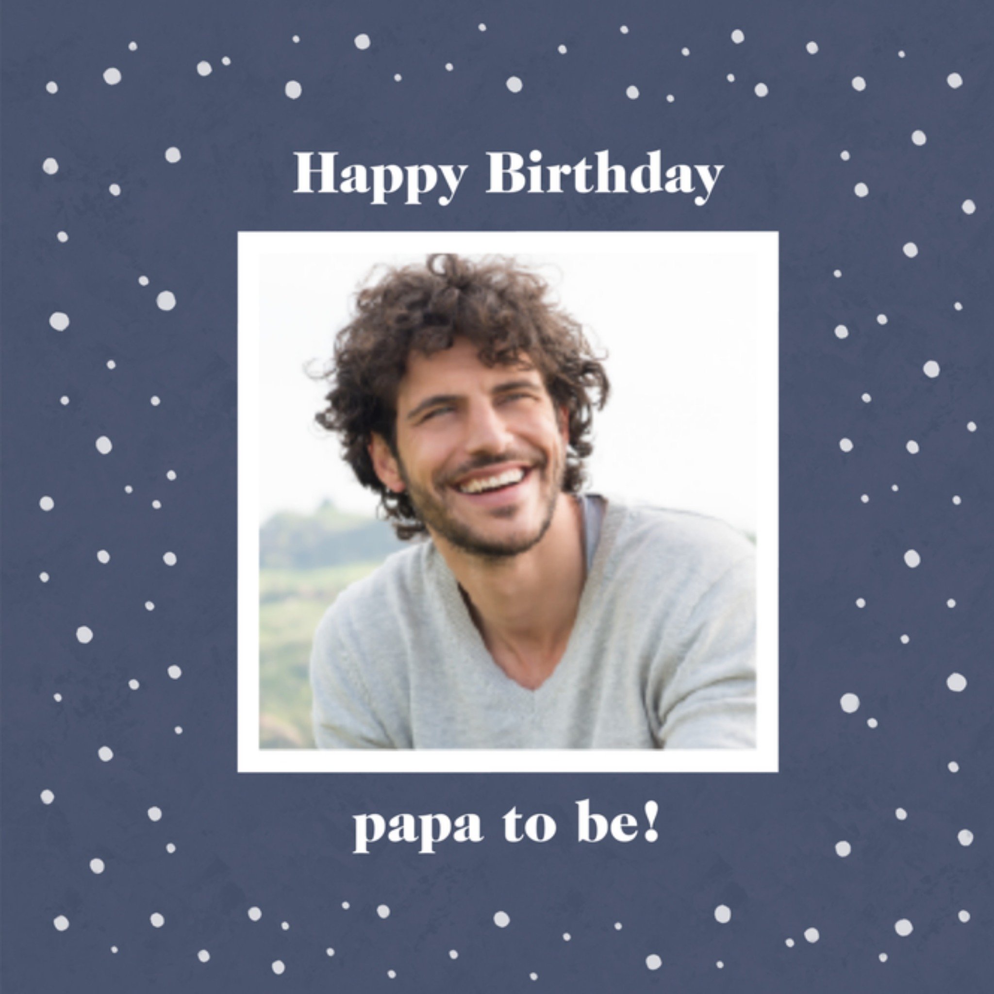 Greetz Verjaardagskaart Stippen Papa to be Vierkant