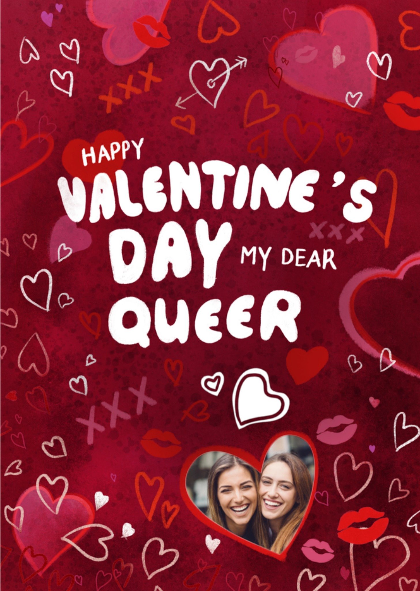 Valentijnskaart LHBTIQ+ Kusjes Kaart Greetz