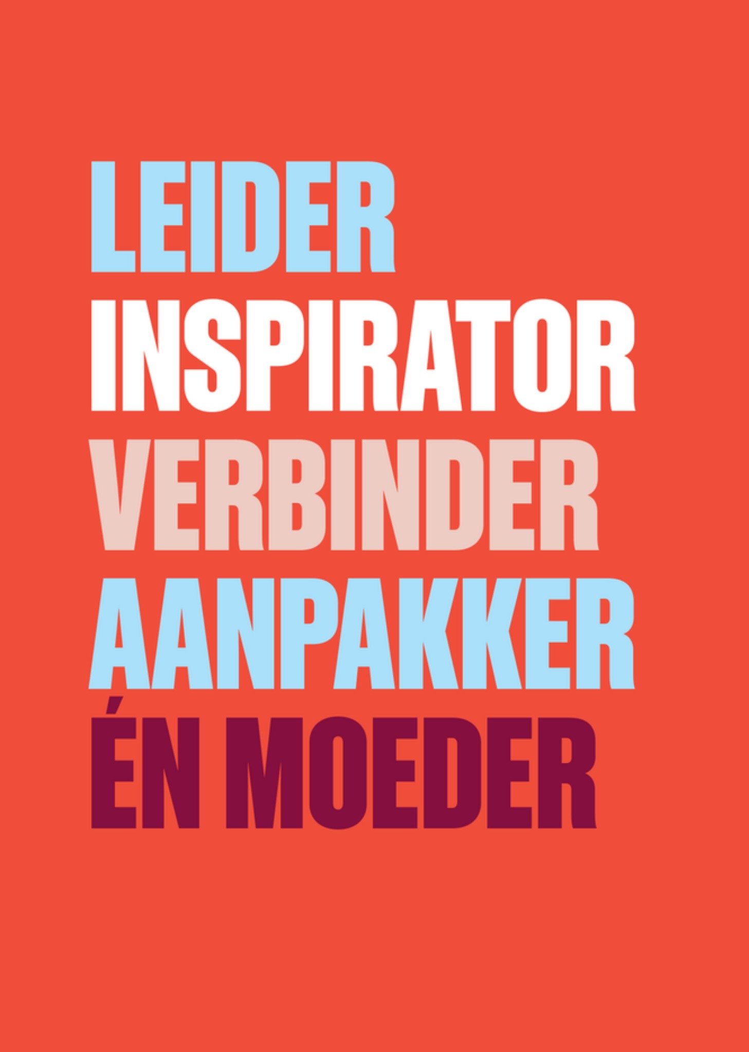 x Women Inc Moederdagkaart Leider Inspirator En Moeder Greetz