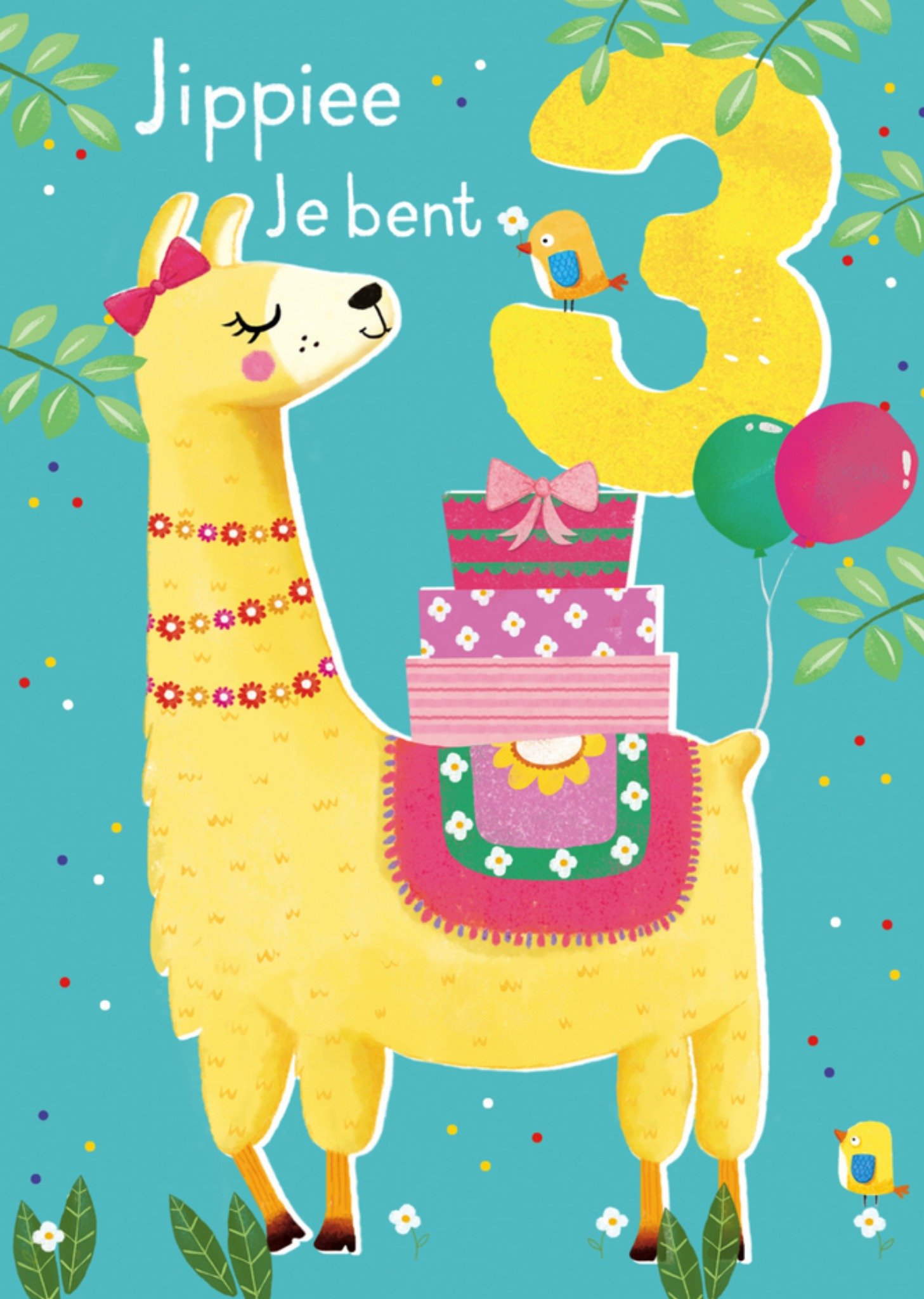 Abacus Verjaardagskaart lama Kaart Abacus Cards