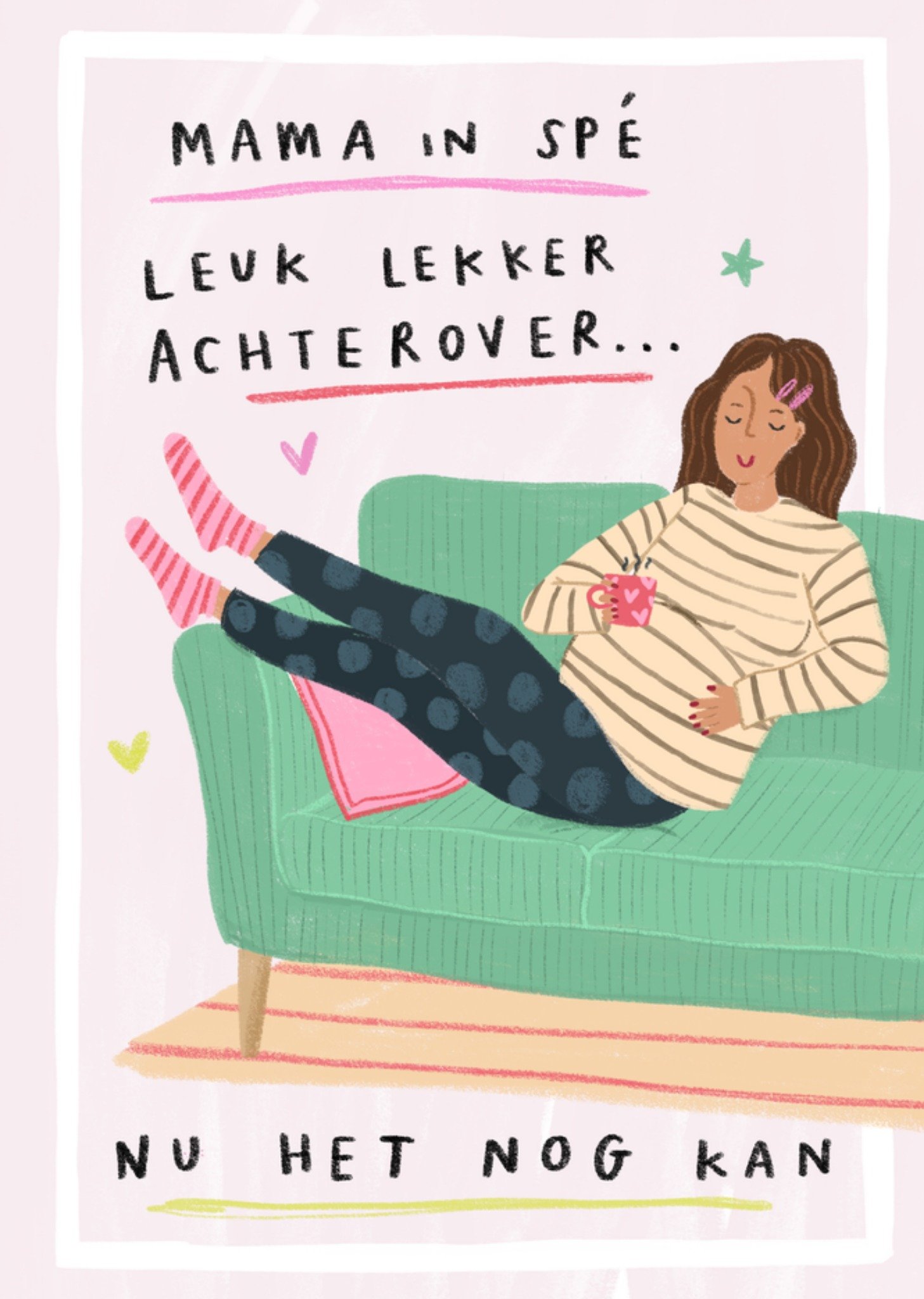 Zwangerschapskaart Met Aanpasbare Foto En Grappige Illustratie Greetz