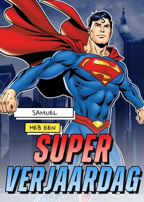 Warner Bros | Verjaardagskaart | Superman | Heb een super verjaardag | Aanpasbare tekst