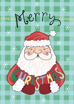 Geïllustreerde Kerstman Kerstkaart