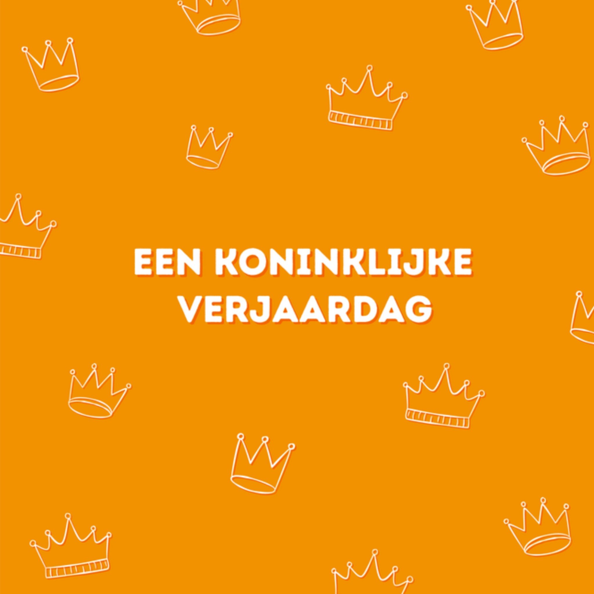 Greetz Koningsdag kaart verjaardag Vierkant