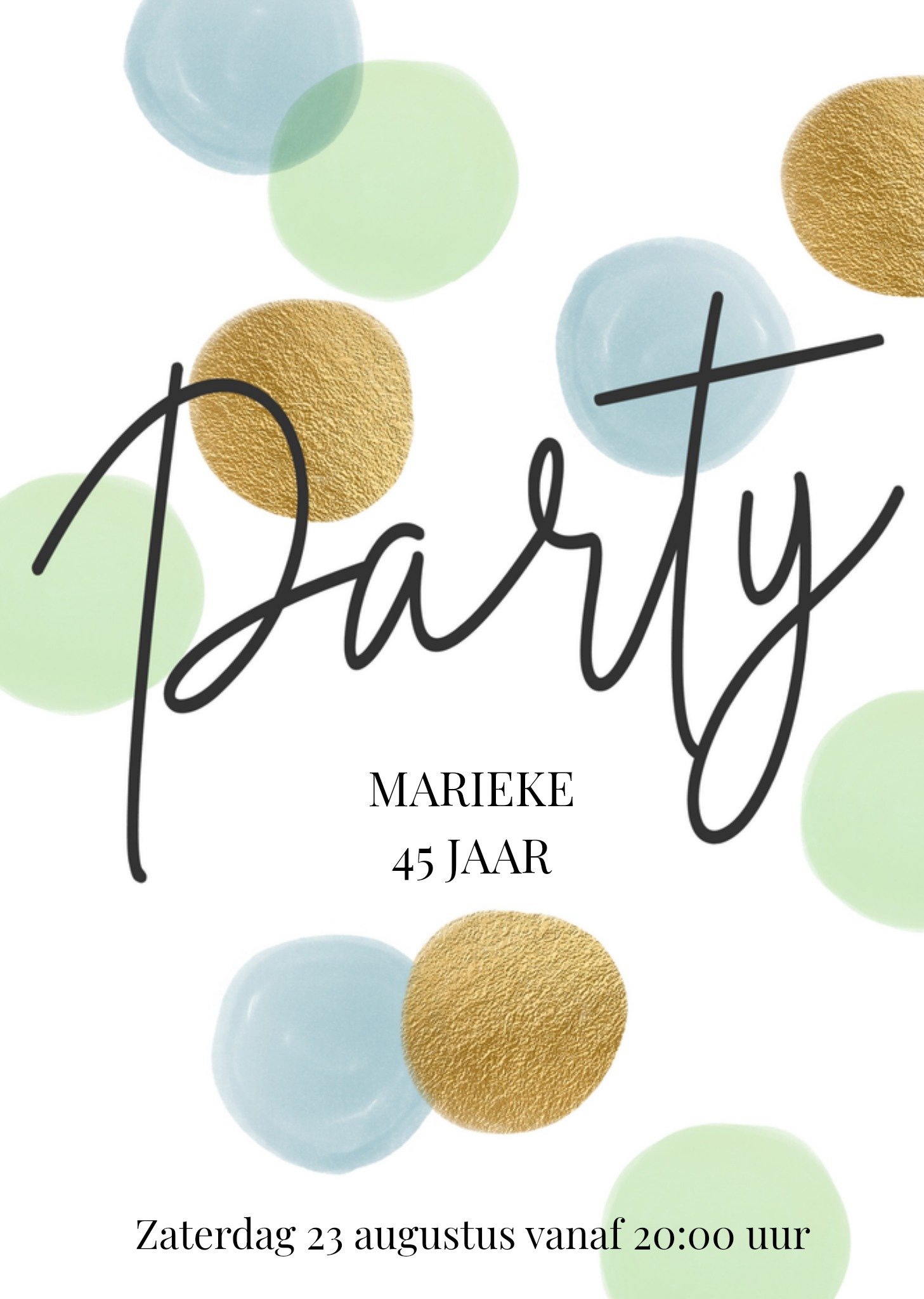 Uitnodiging verjaardagsfeest met naam Kaart Luckz