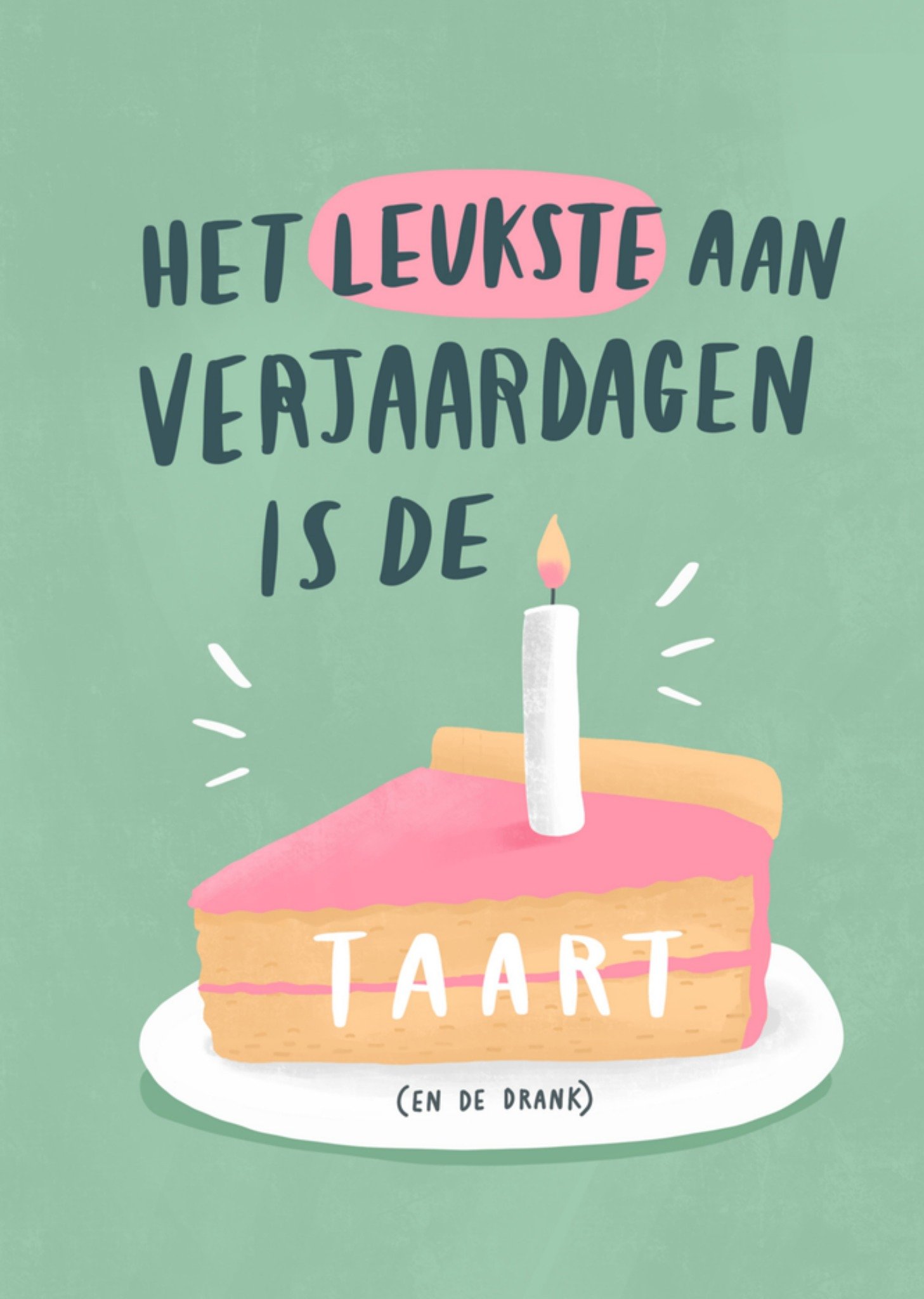 Verjaardagskaart taart Kaart Charly Clements