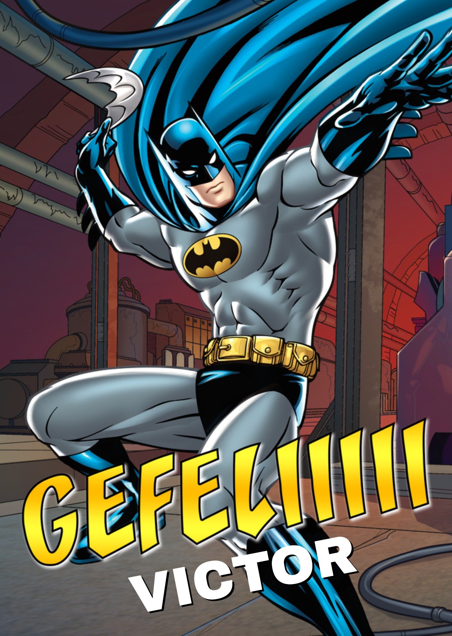 Warner Bros Verjaardagskaart Illustratie Kaart Batman