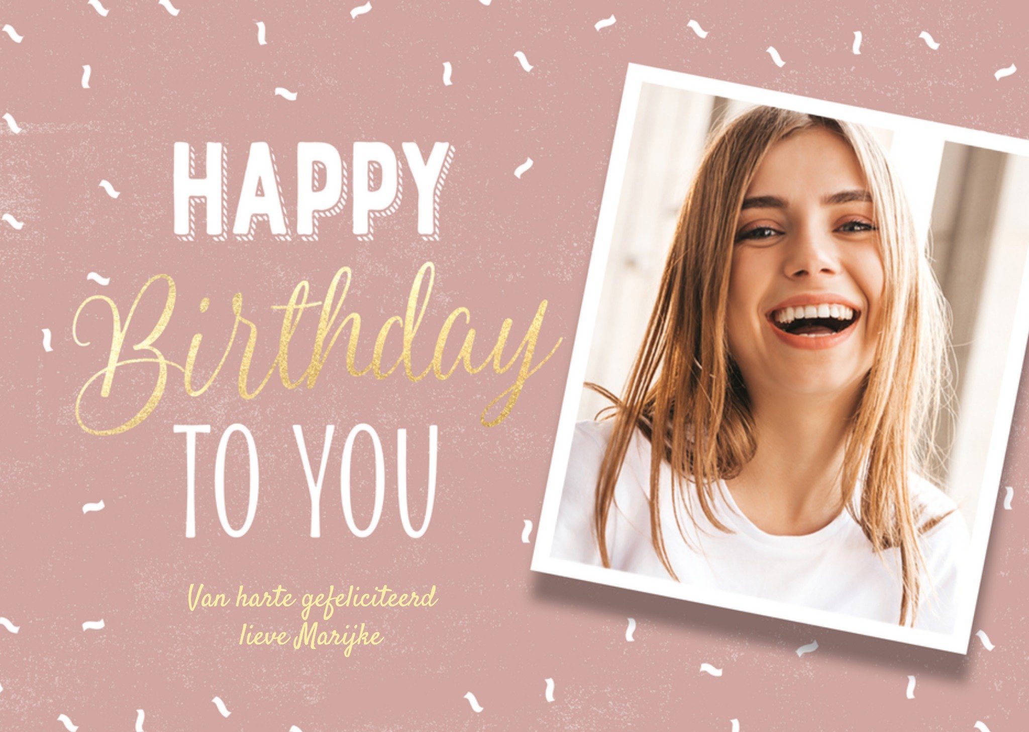 Verjaardag Vrouw Foto Kaart Luckz