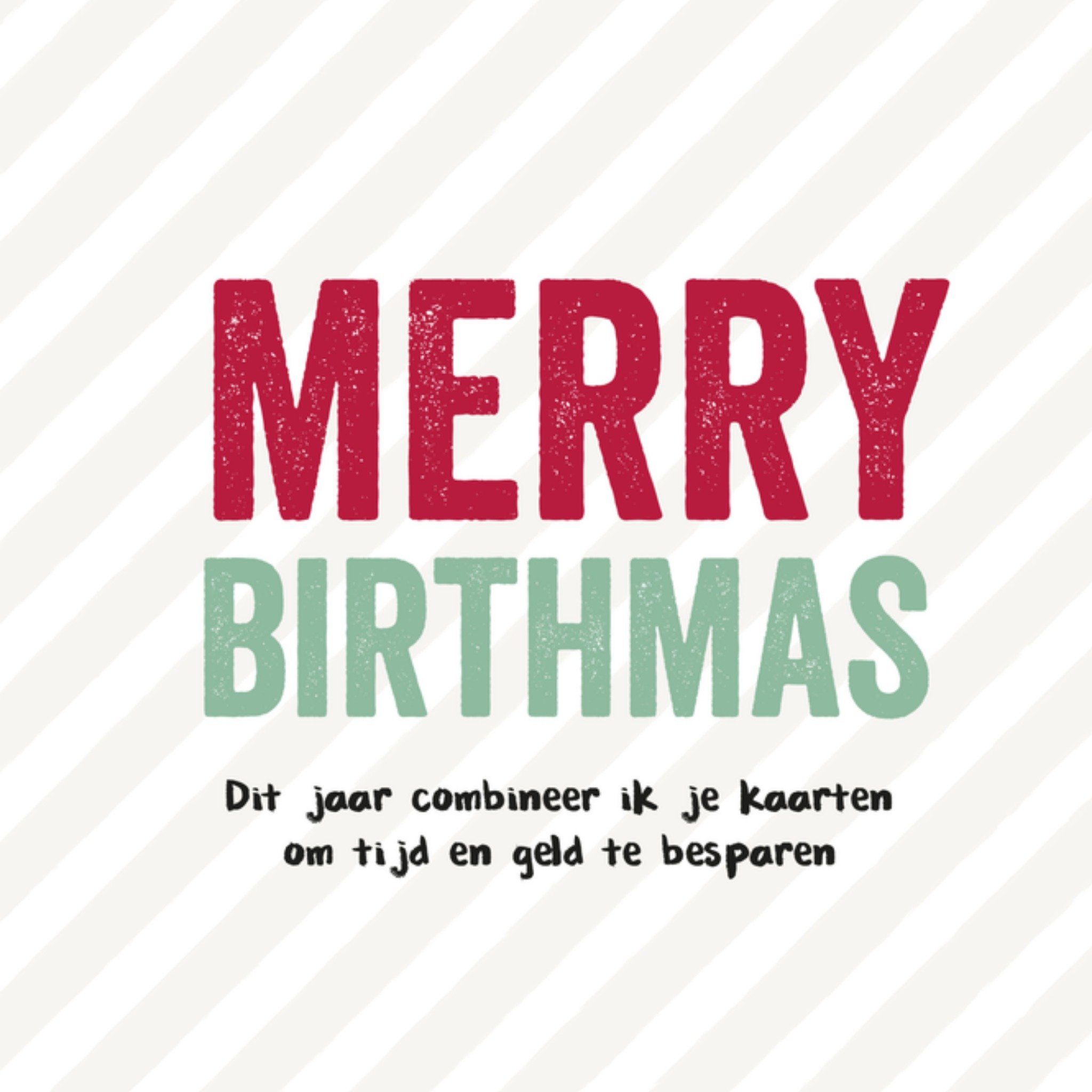 Greetz Verjaardagskaart Merry Birthmas Vierkant