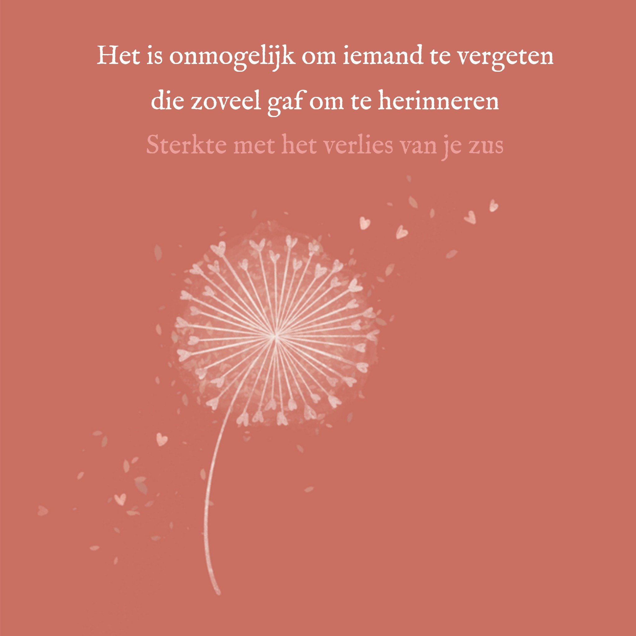 Greetz Condoleancekaart Zus Vierkant