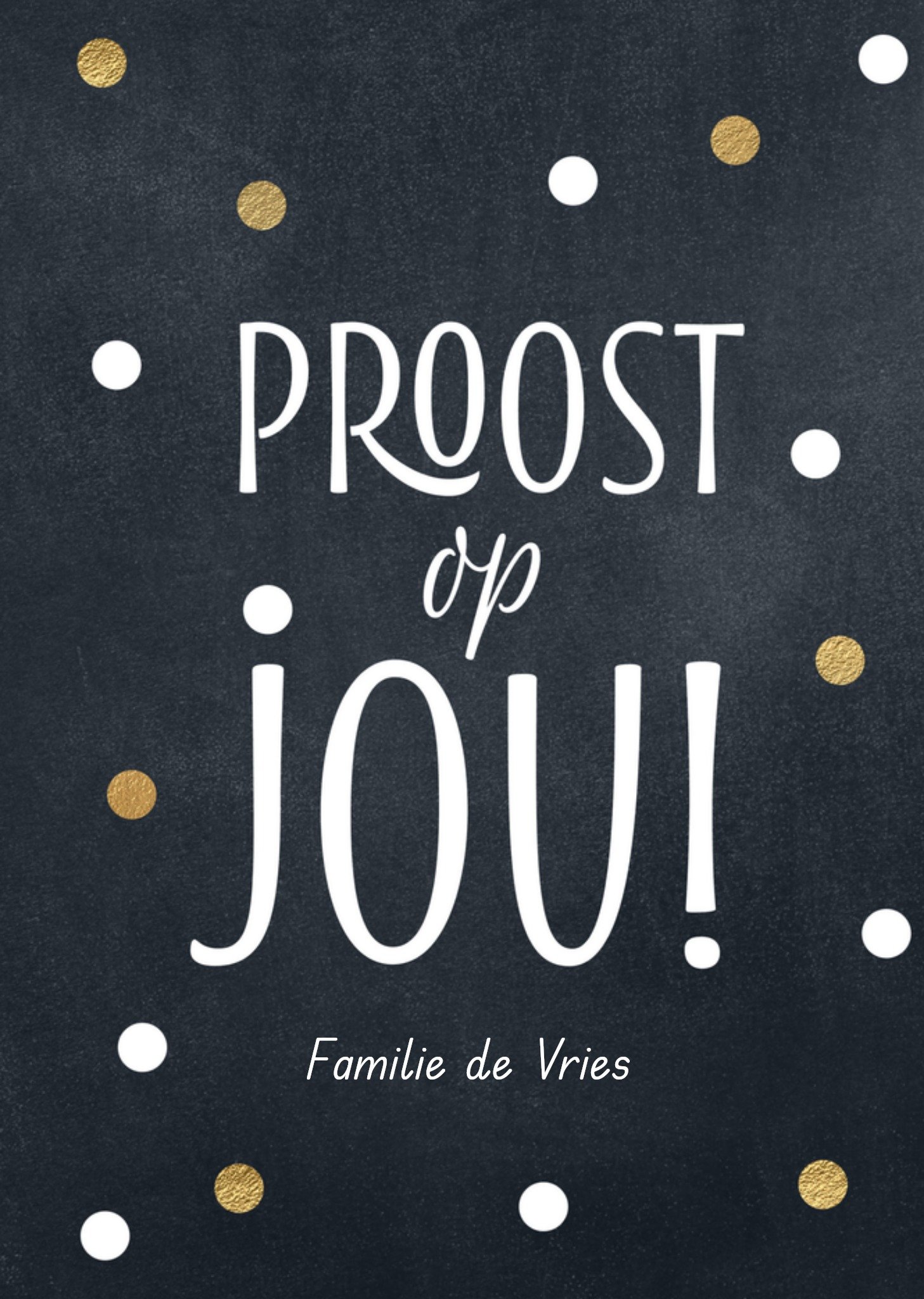 Verjaardagskaart met naam Proost! Kaart Luckz