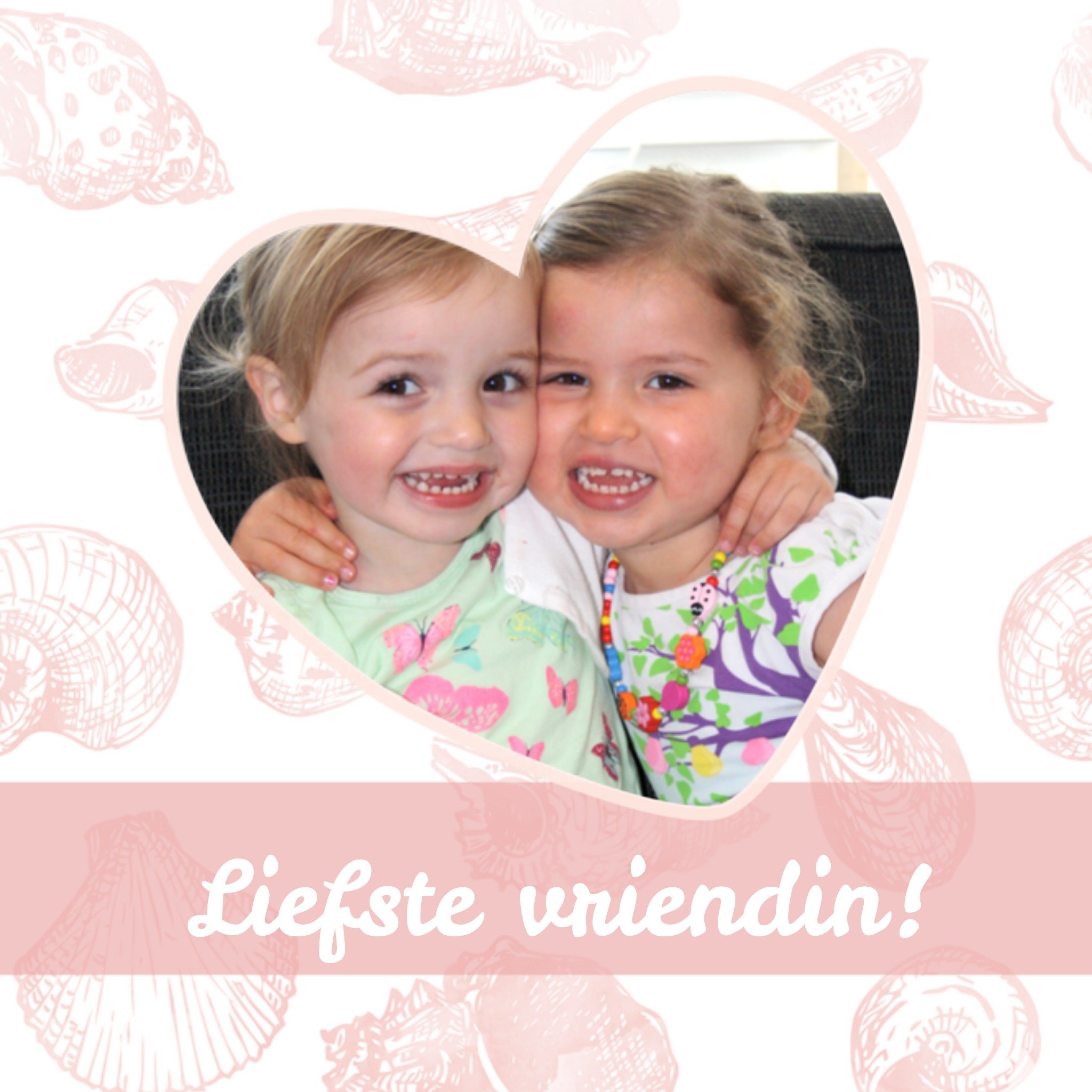 Greetz Vriendschapskaart fotokaart schelpen Vierkant