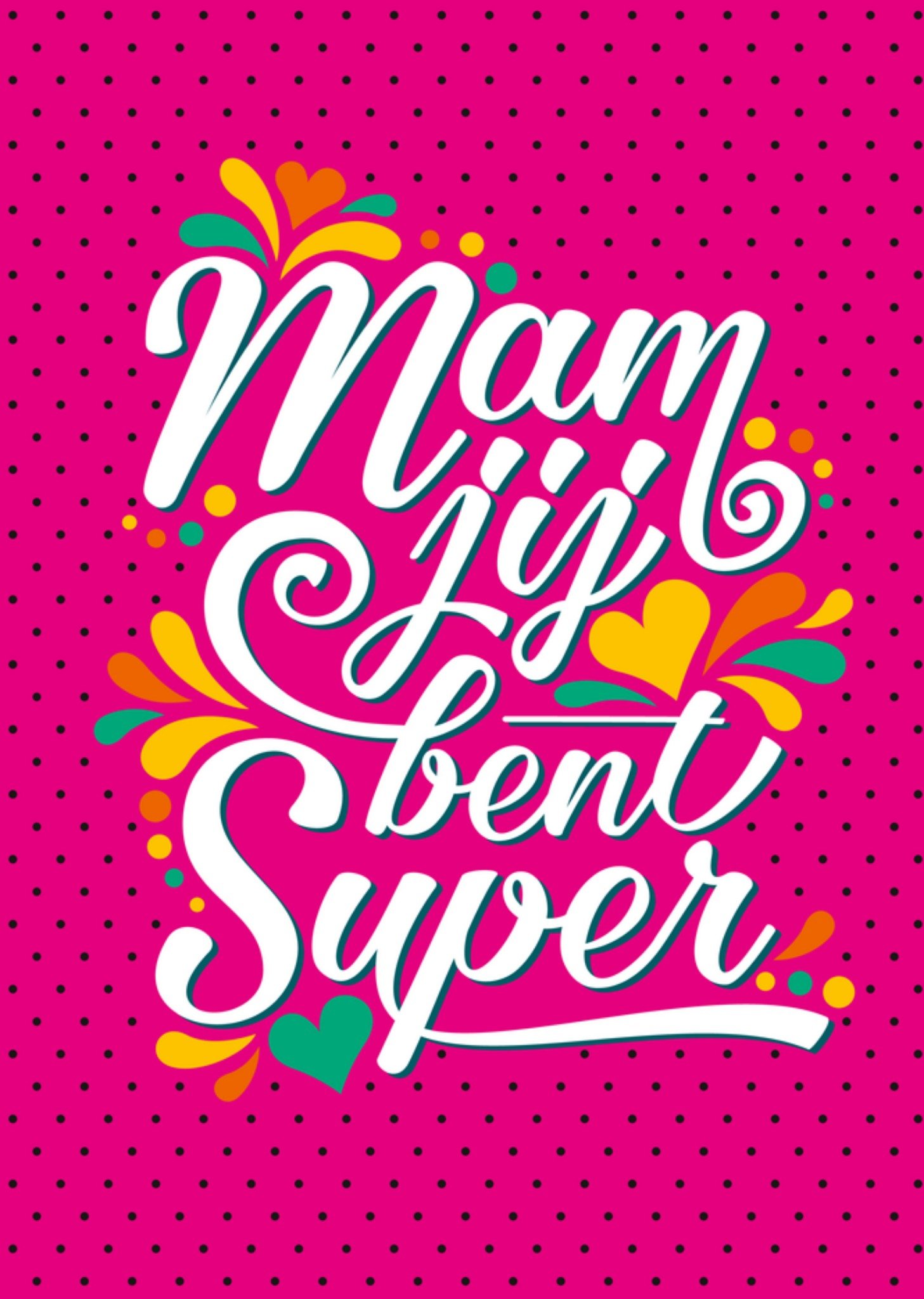 Moederdagkaart jij bent super Kaart Paperclip