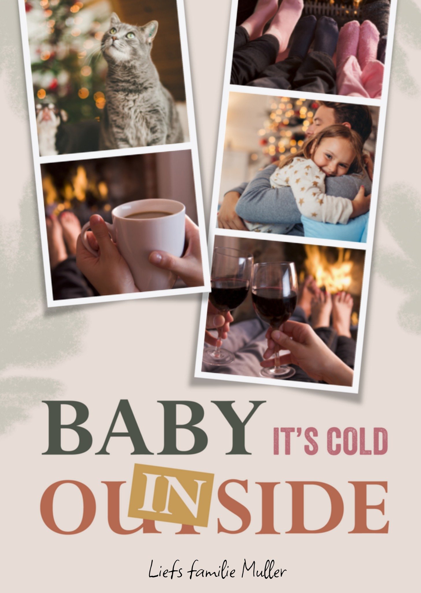 Kerstkaart cold inside Greetz