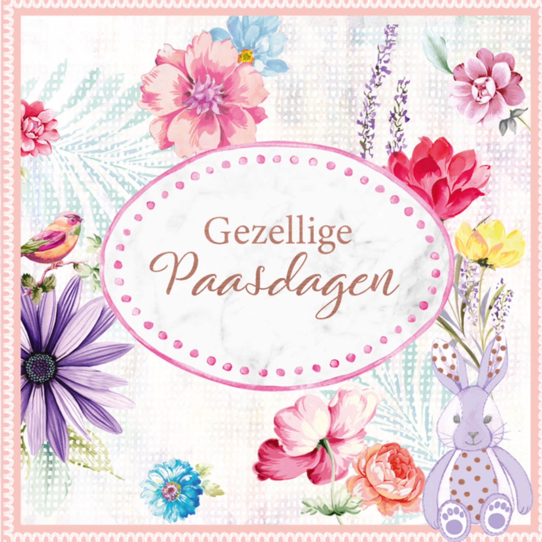 Paaskaart Dieren Vierkante Kaart Endless Mae